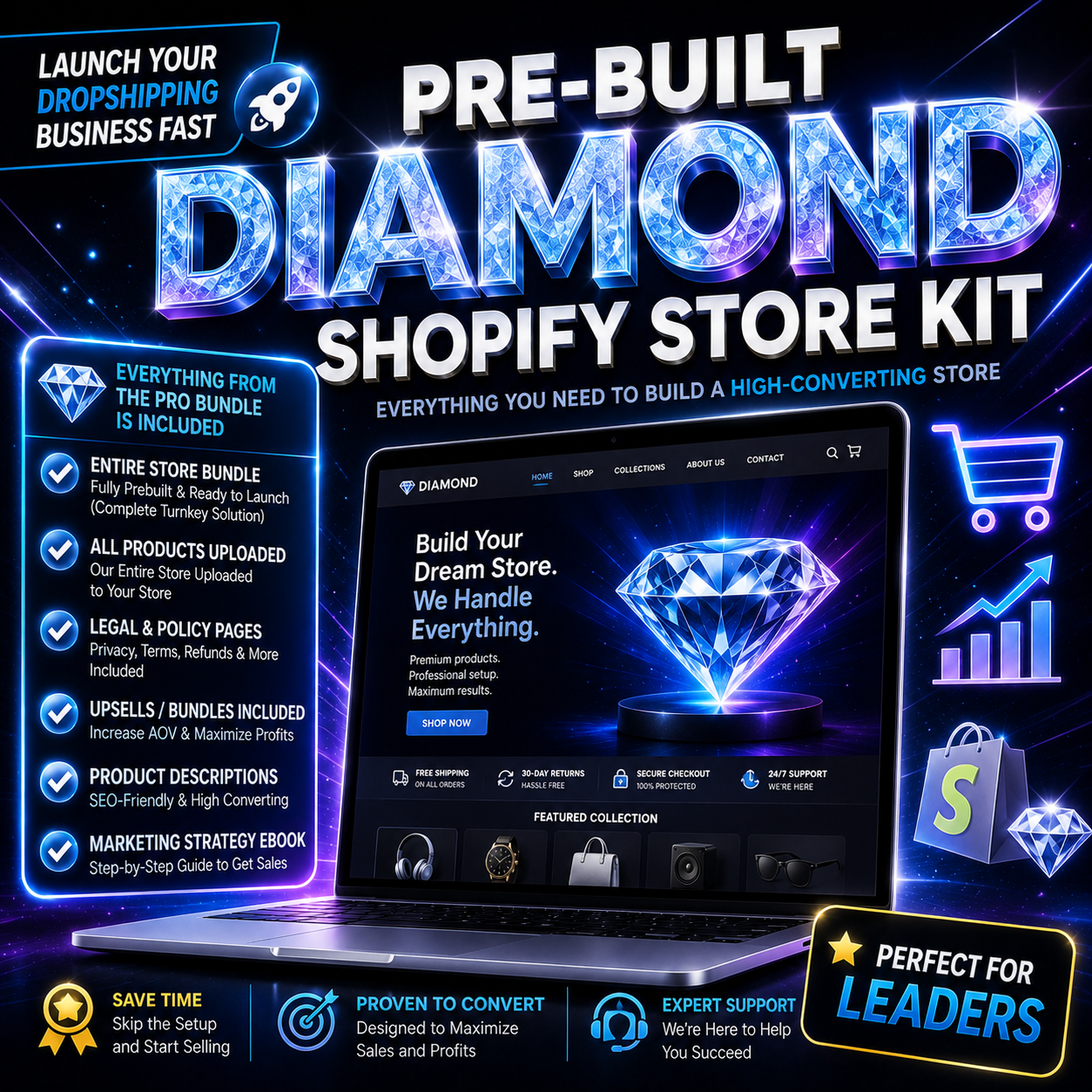 Prebuilt Diamond Shopify Store Kit