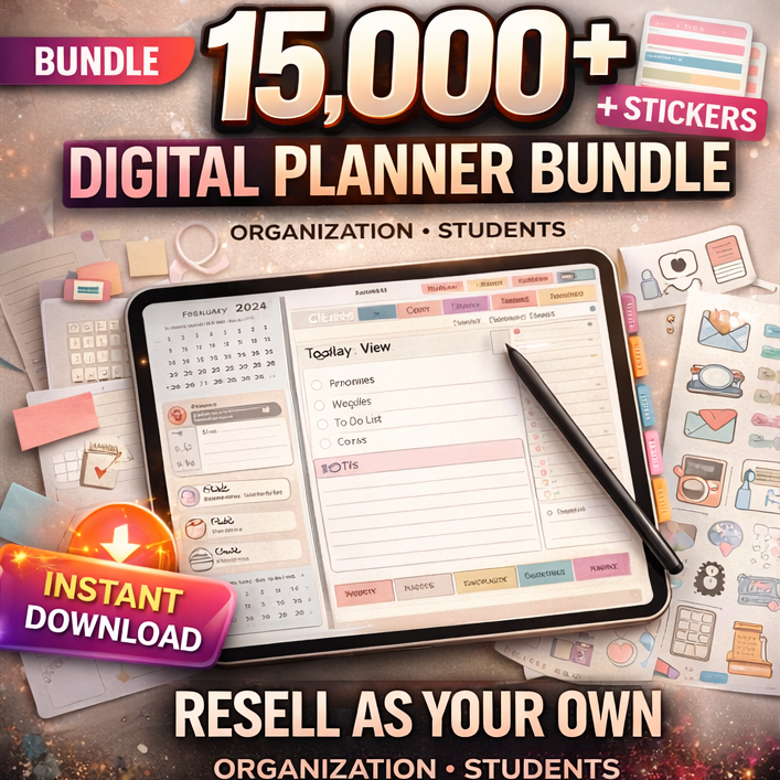 15,000+ Canva Planner Template Pages (with resell rights)
